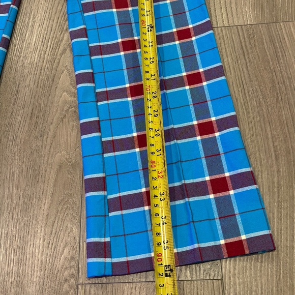 SOLD- Anthropologie Size 8 Pants The Essentials Slim Kick Flare Jeans Red Blue - Picture 10 of 16